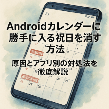 Androidカレンダーに勝手に入る祝日を消す方法｜原因とアプリ別の対処法を徹底解説