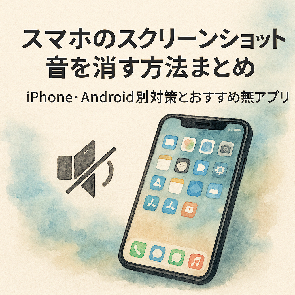 スマホのスクリーンショット音を消す方法まとめ｜iPhone・Android別対策とおすすめ無音アプリ