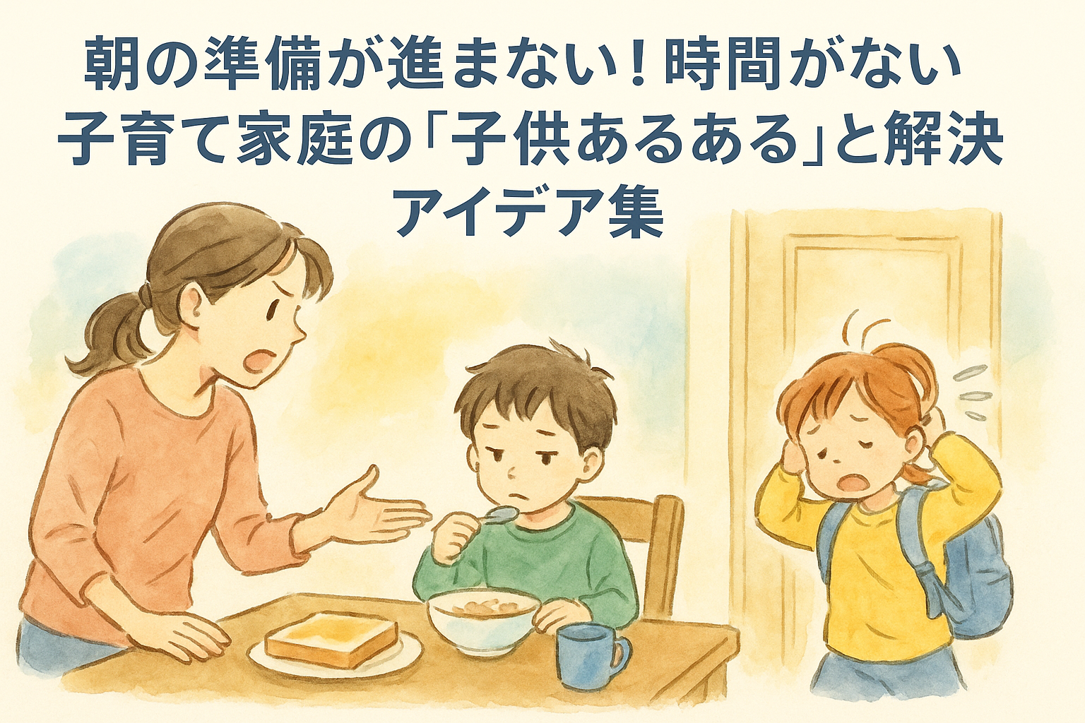 朝の準備が進まない！時間がない子育て家庭の「子供あるある」と解決アイデア集